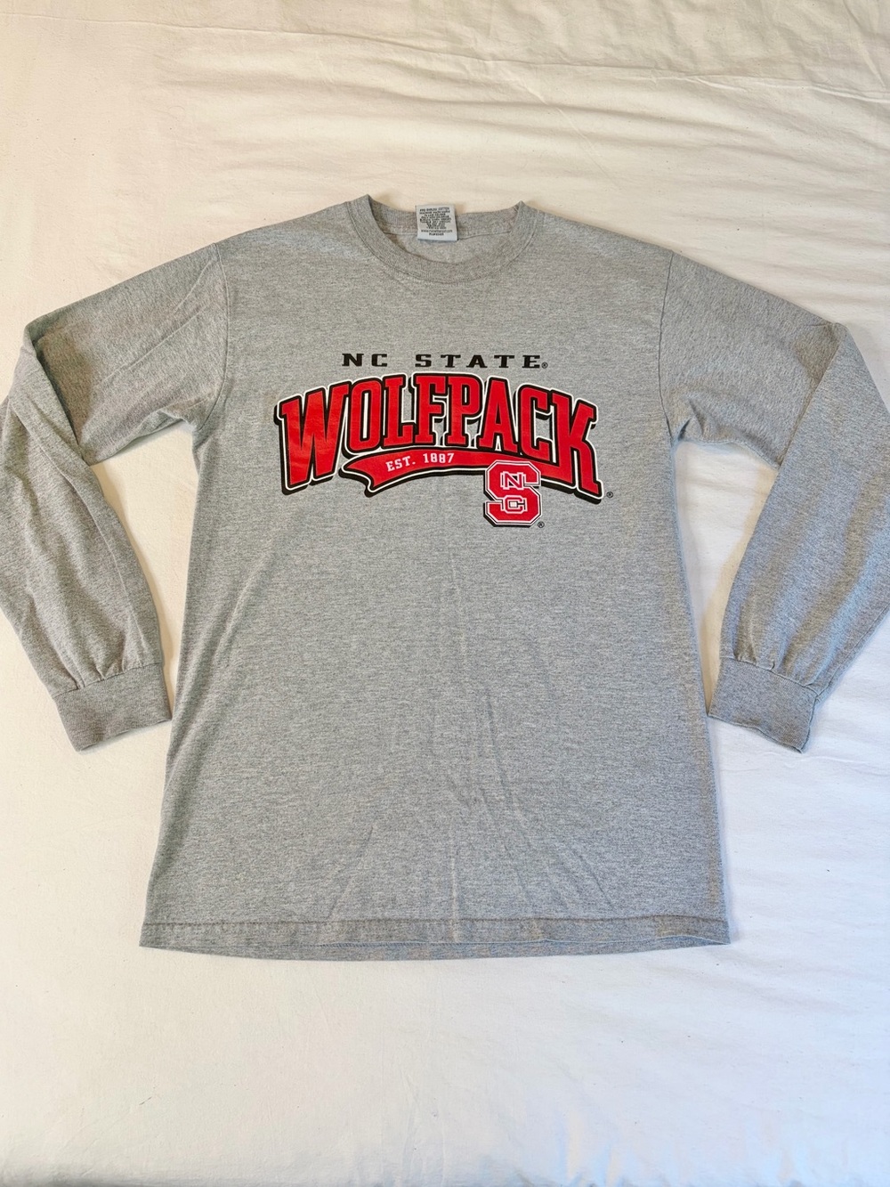 NC State Wolfpack Gray Long-Sleeve Tee